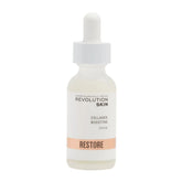 Revolution Skin collagen boosting serum bottle with dropper on a white background